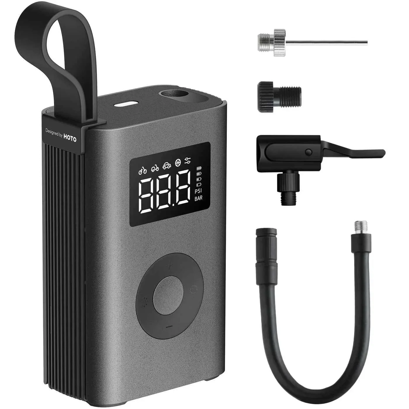 HOTO Air Pump Advance | Portable Electric Tire Inflator with Digital Pressure Gauge, Auto-Stop & 150 PSI – Cordless Air Compressor for Cars, Bikes, Motorcycles & Balls (HOE0011GL / QWCQA001 ) - Image 6