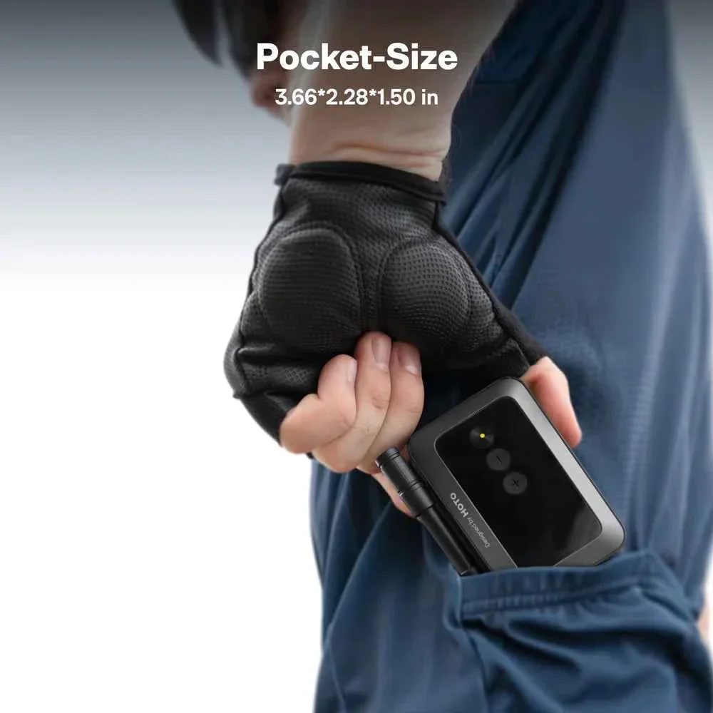HOTO Air Pump Pocket – Compact Cordless Tire Inflator for Bikes & Motorcycles, Up to 150 PSI, 2,000 mAh Battery, Digital Display & Flick-Start Operation(HOE0013GL / QWCQA002) - Image 11